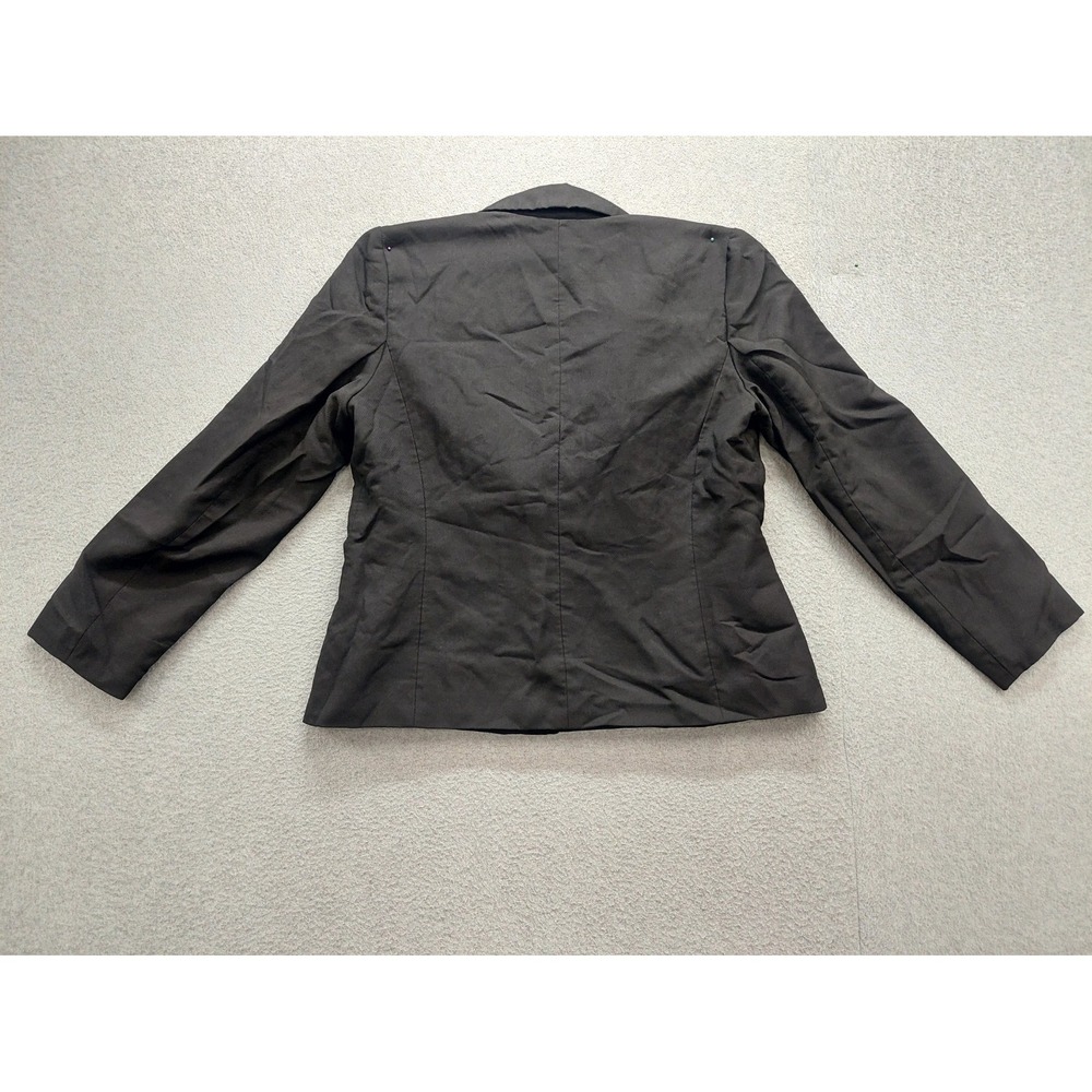 Le Suit Women Blazer Jacket 14 Black Button Front Pockets Single Breasted Career - Picture 10 of 15
